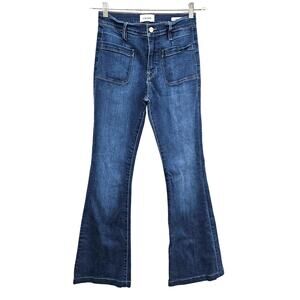 FRAME Women's Le Bardot High Rise Flare Denim Jeans Pants Size 27 MSRP $275